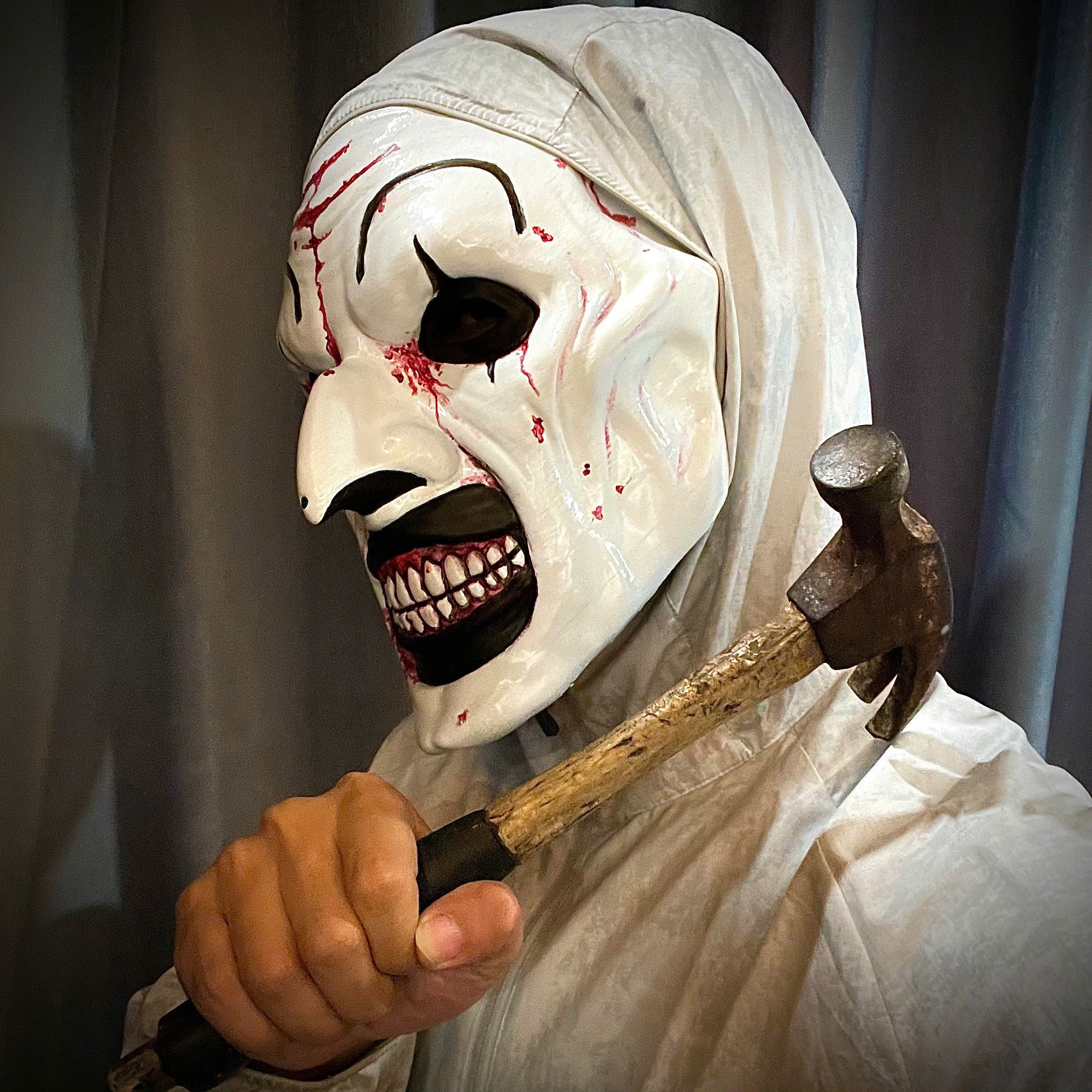 Art The Clown mask - Terrifier 3 Cosplay For Halloween 3D print model_5