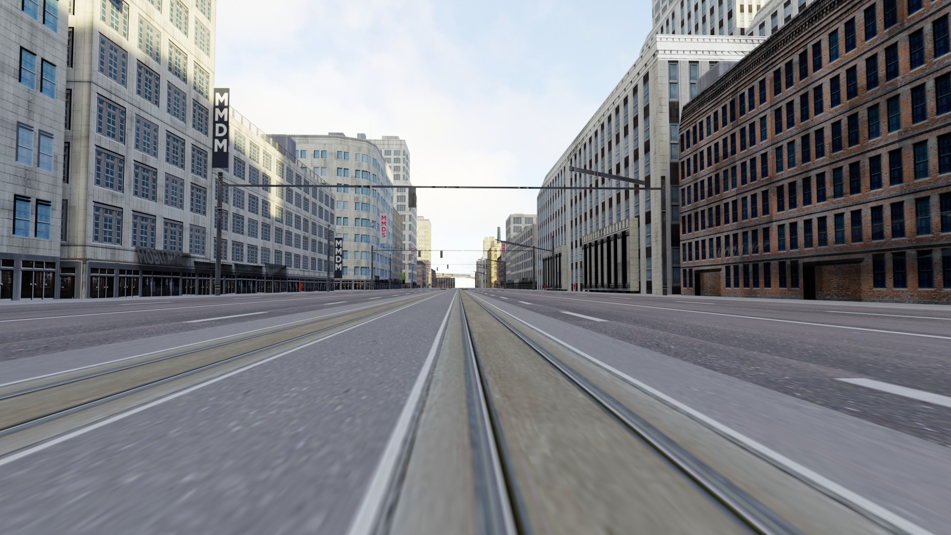 Big City low poly count 3D model_3