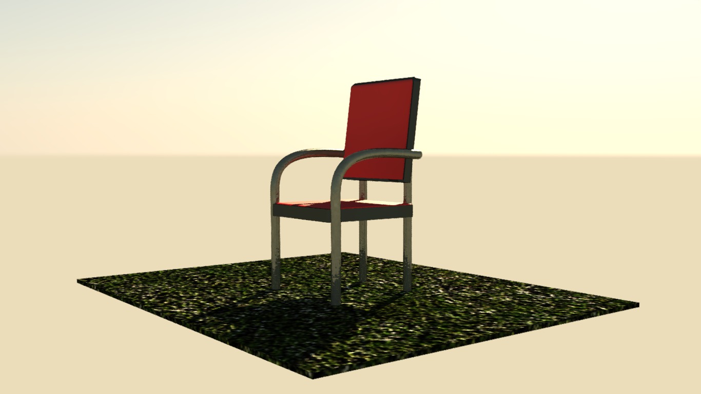 Coffee table Low-poly 3D model_3