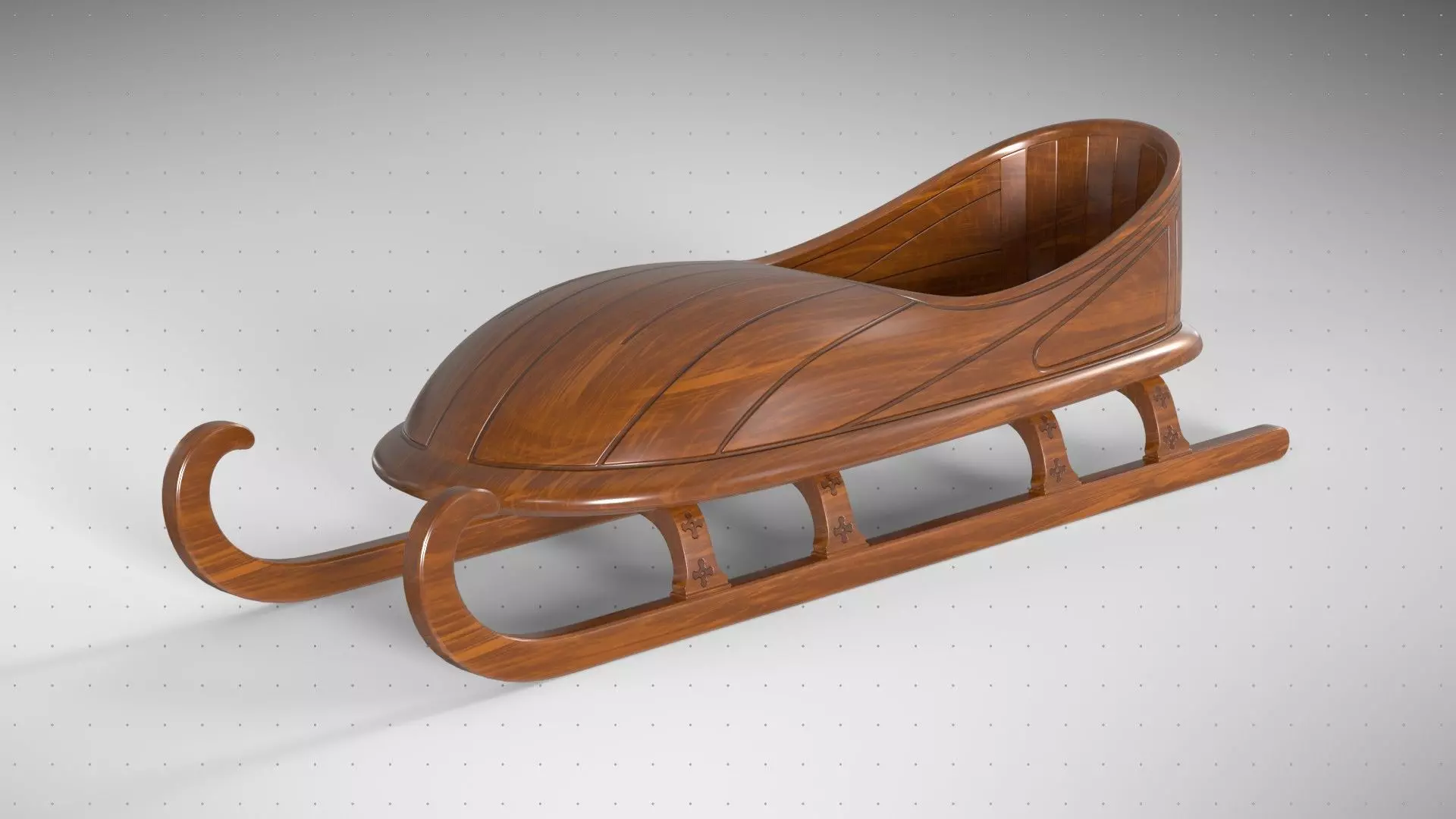 Skeleton Sled 3D model_0