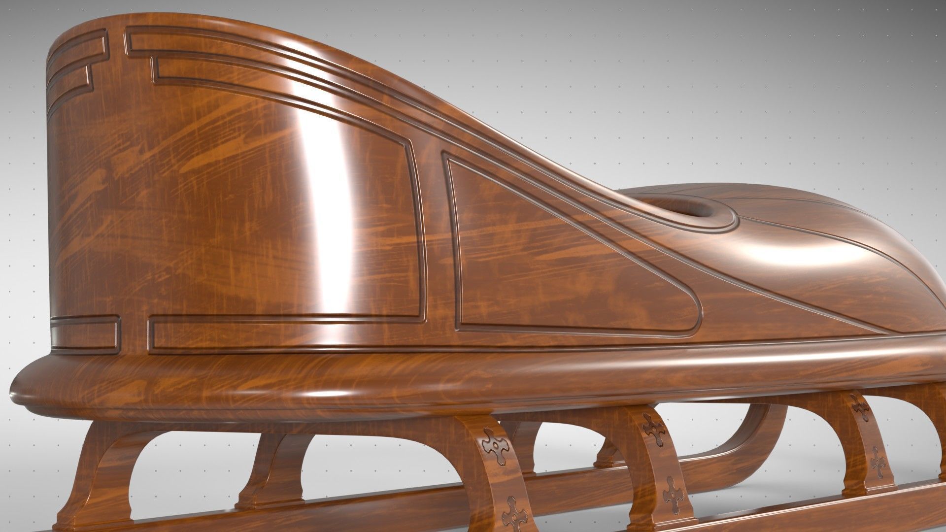 Skeleton Sled 3D model_4