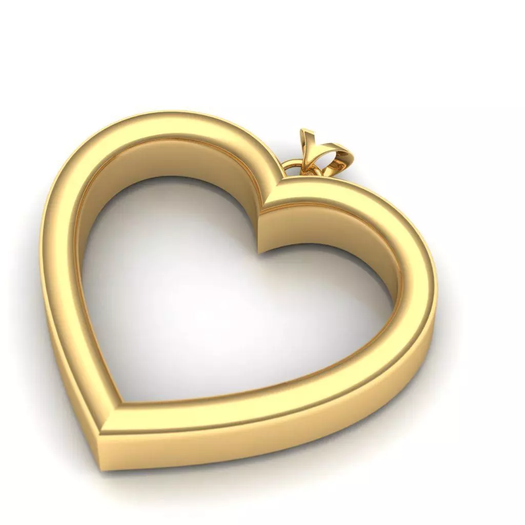 heart pendant 3D print model