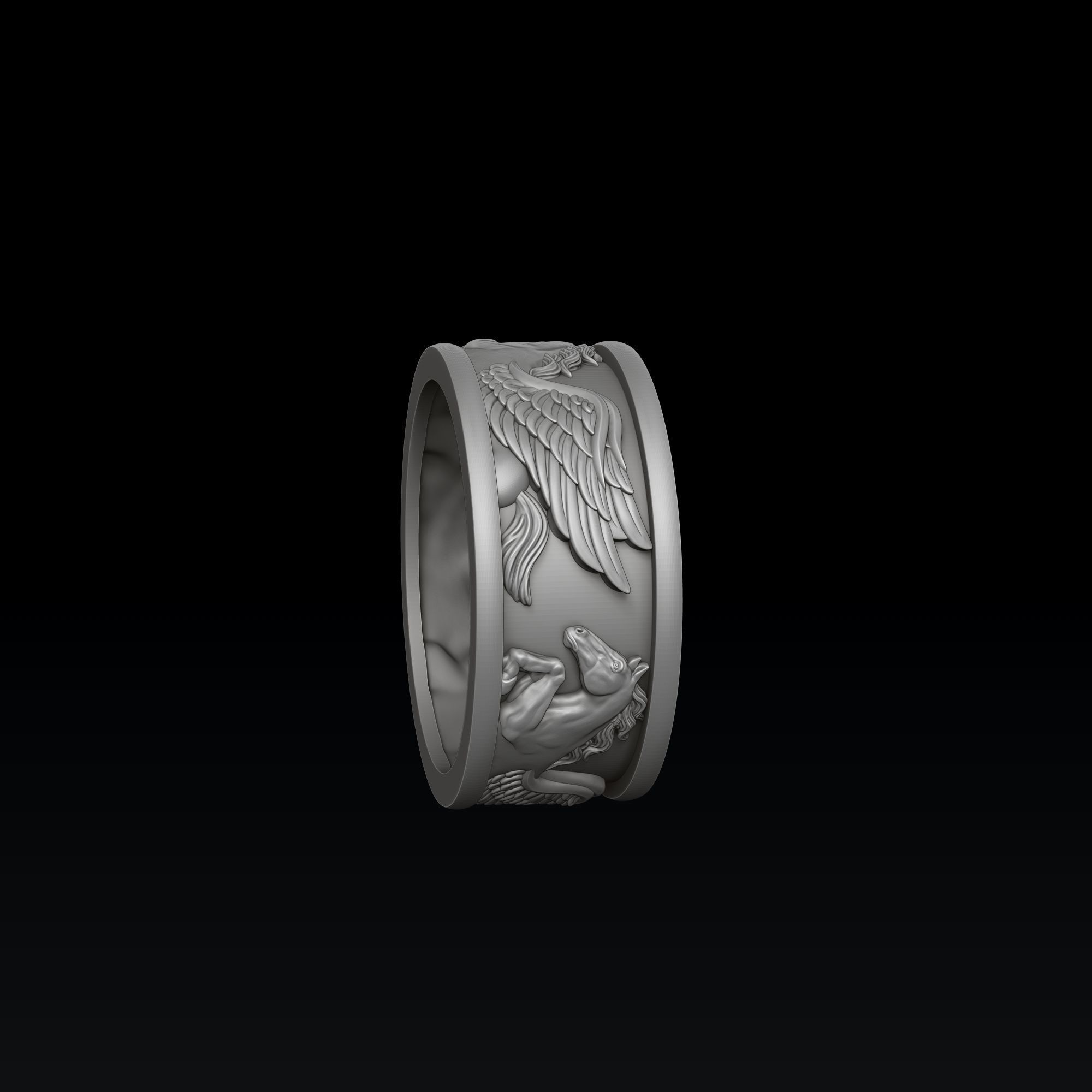 Pegasus Ring 3D print model_5