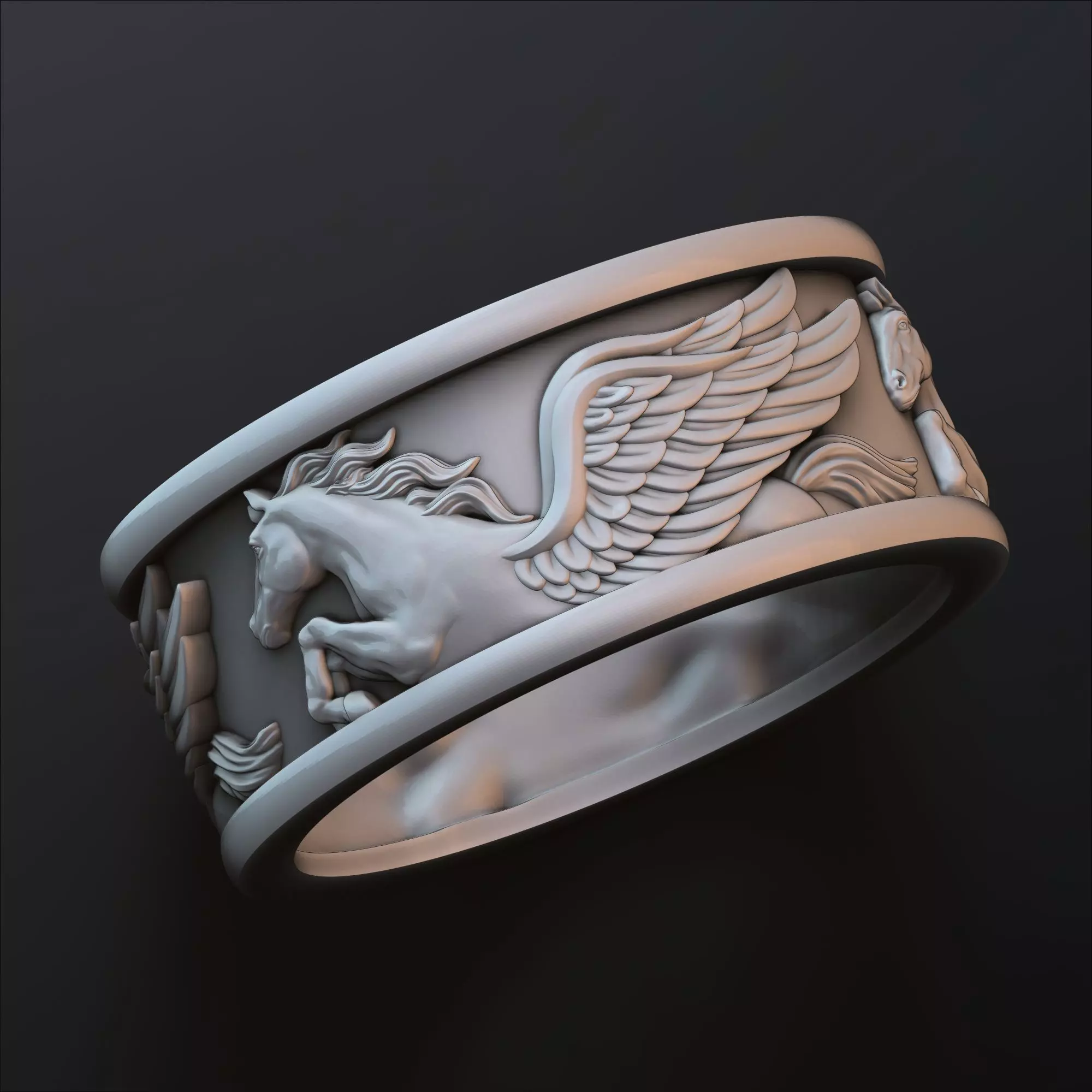 Pegasus Ring 3D print model_0
