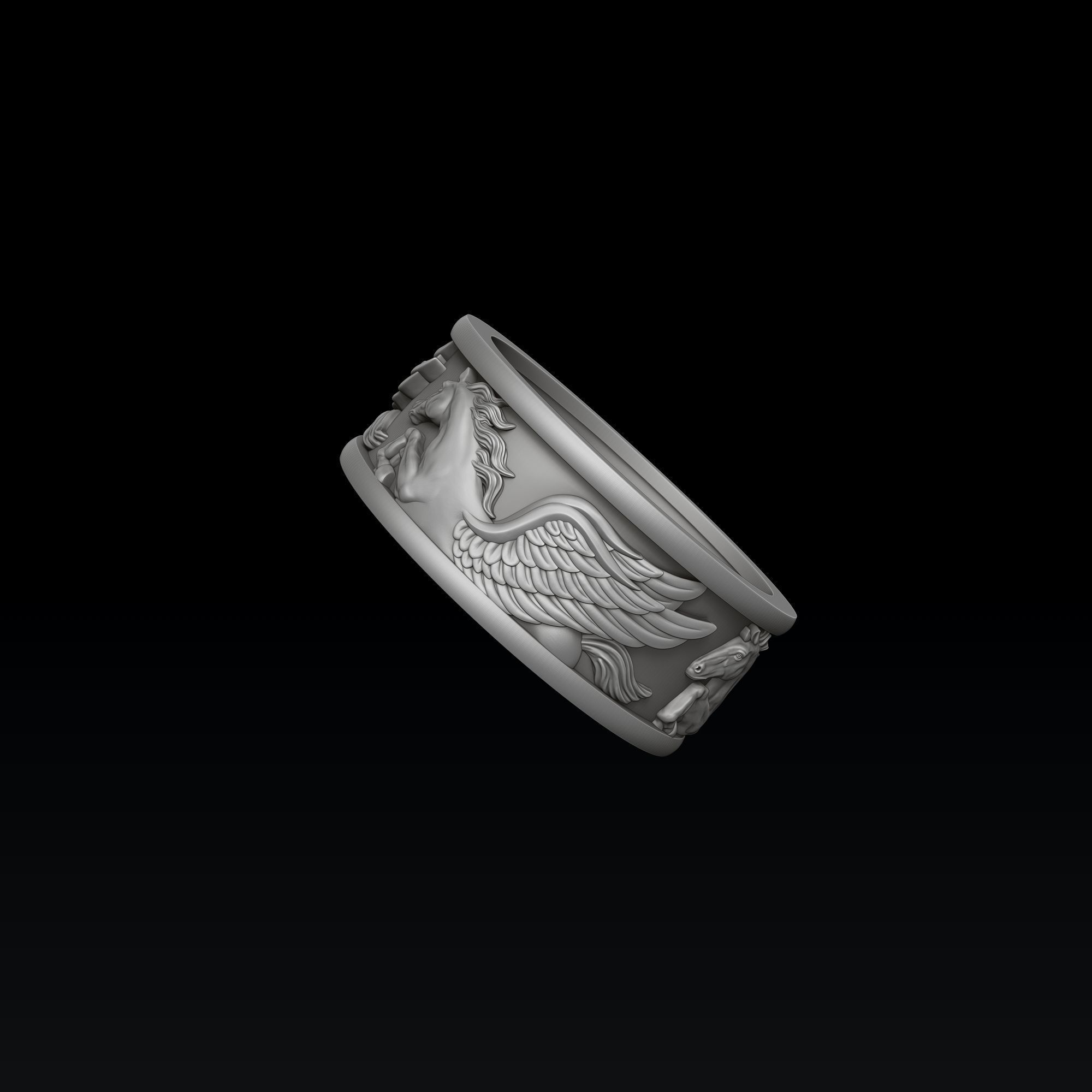Pegasus Ring 3D print model_4