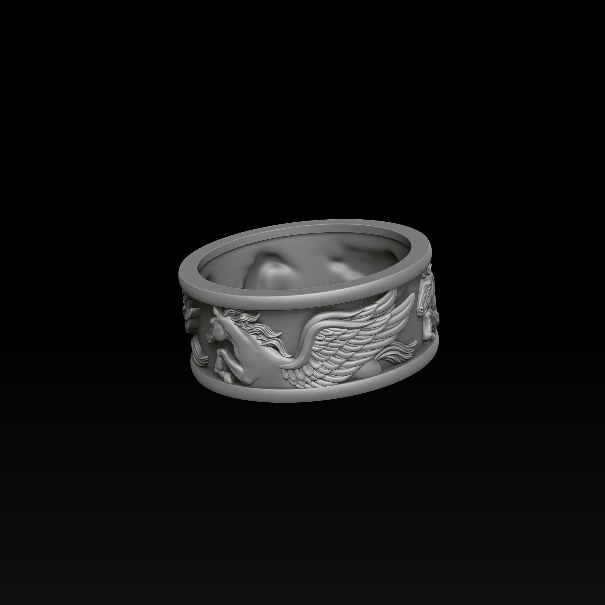 Pegasus Ring 3D print model_1