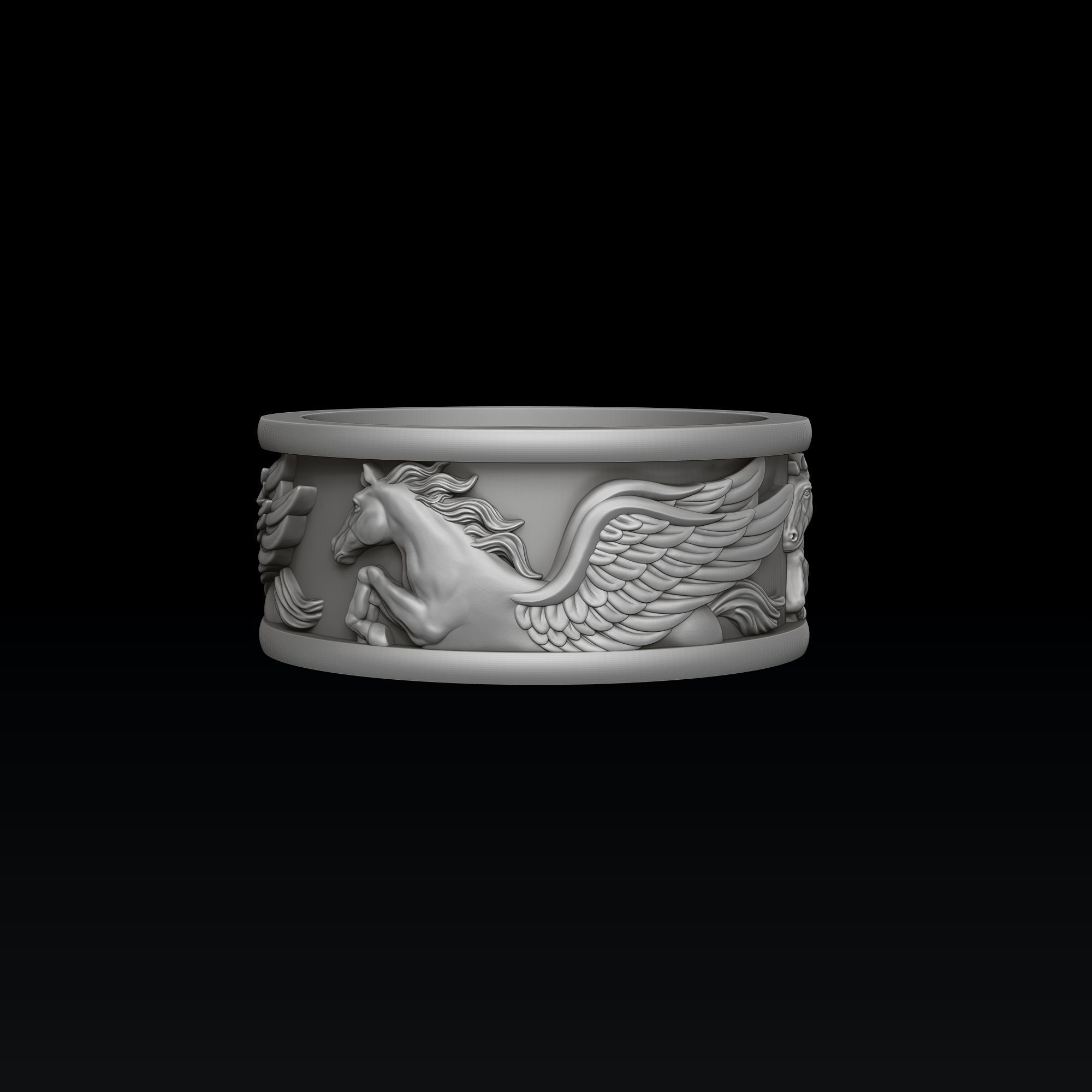 Pegasus Ring 3D print model_6