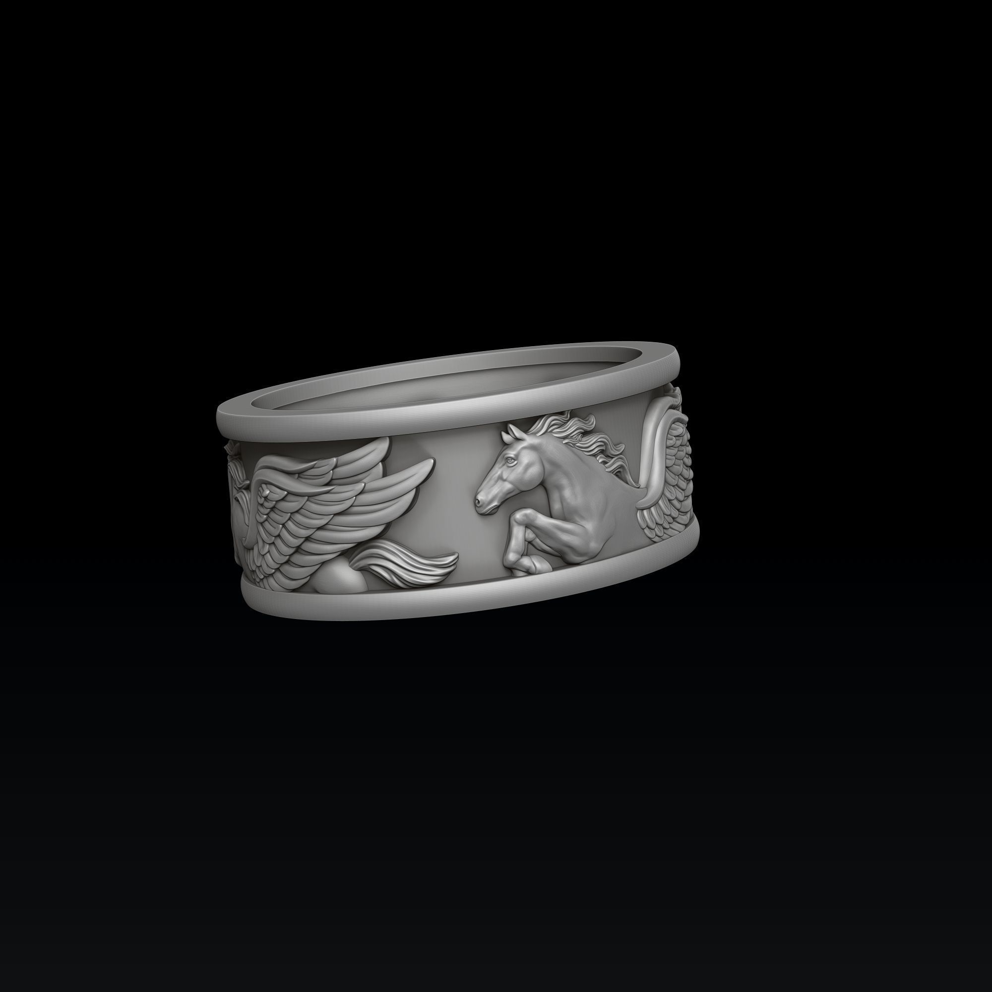 Pegasus Ring 3D print model_2