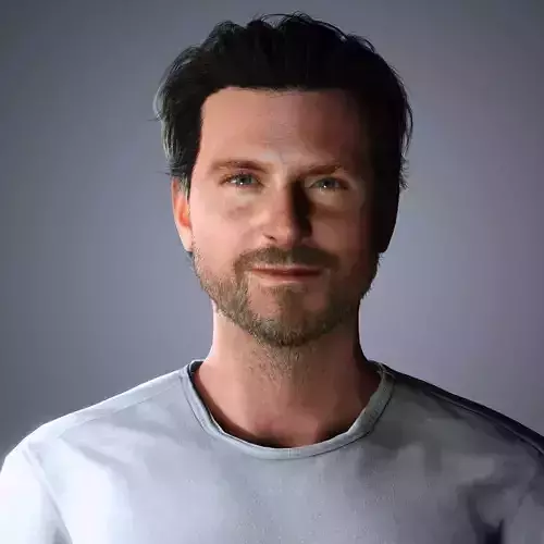Bradley Cooper Character  Low-poly 3D model