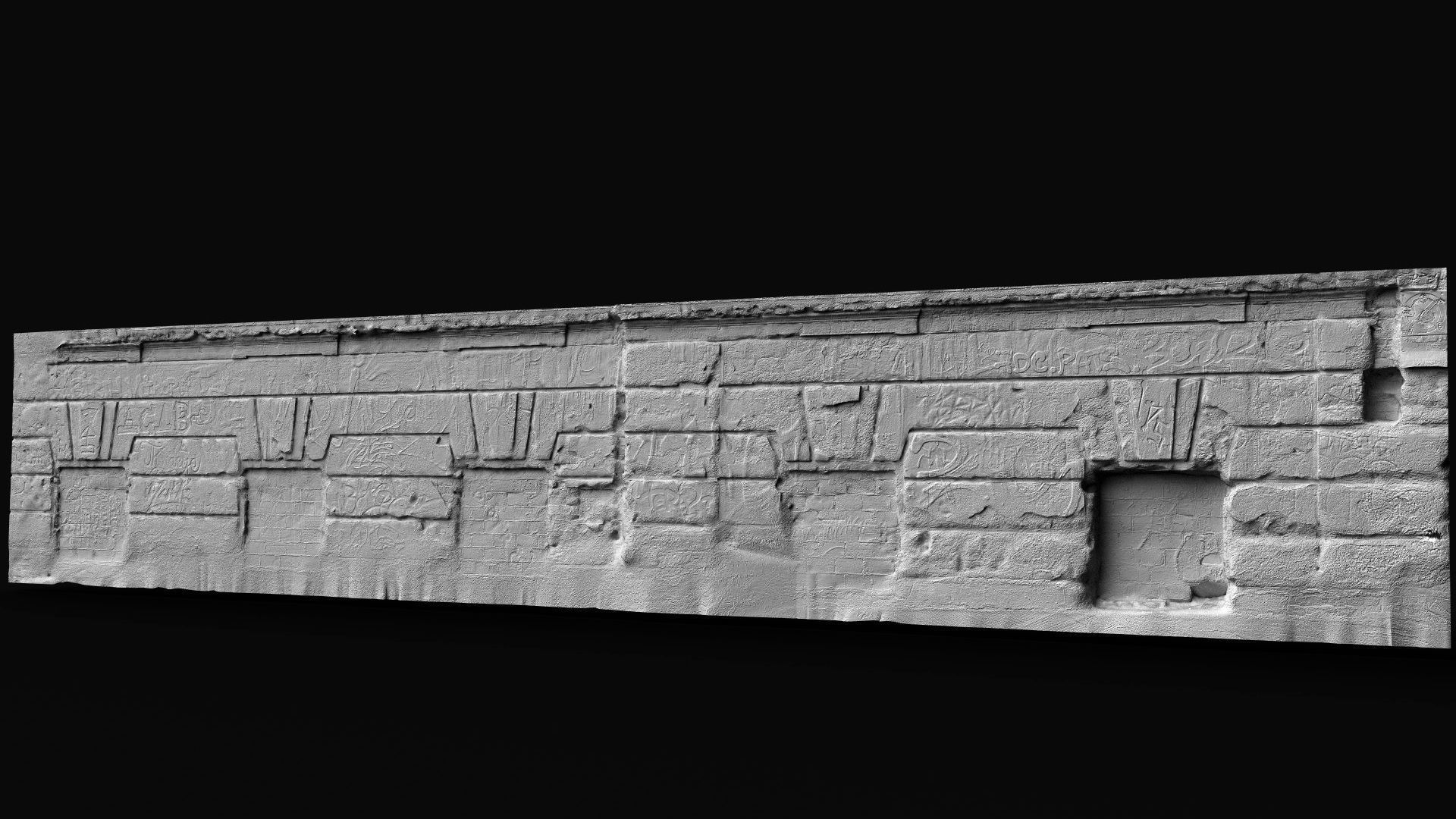 damaged plaster wall derelict building photogrammetry Low-poly 3D model_6