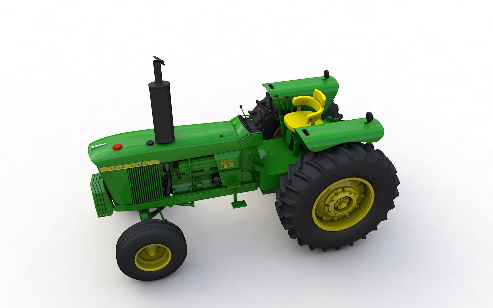 John Deere 4620 Tractor 1971 3D model | CGTrader
