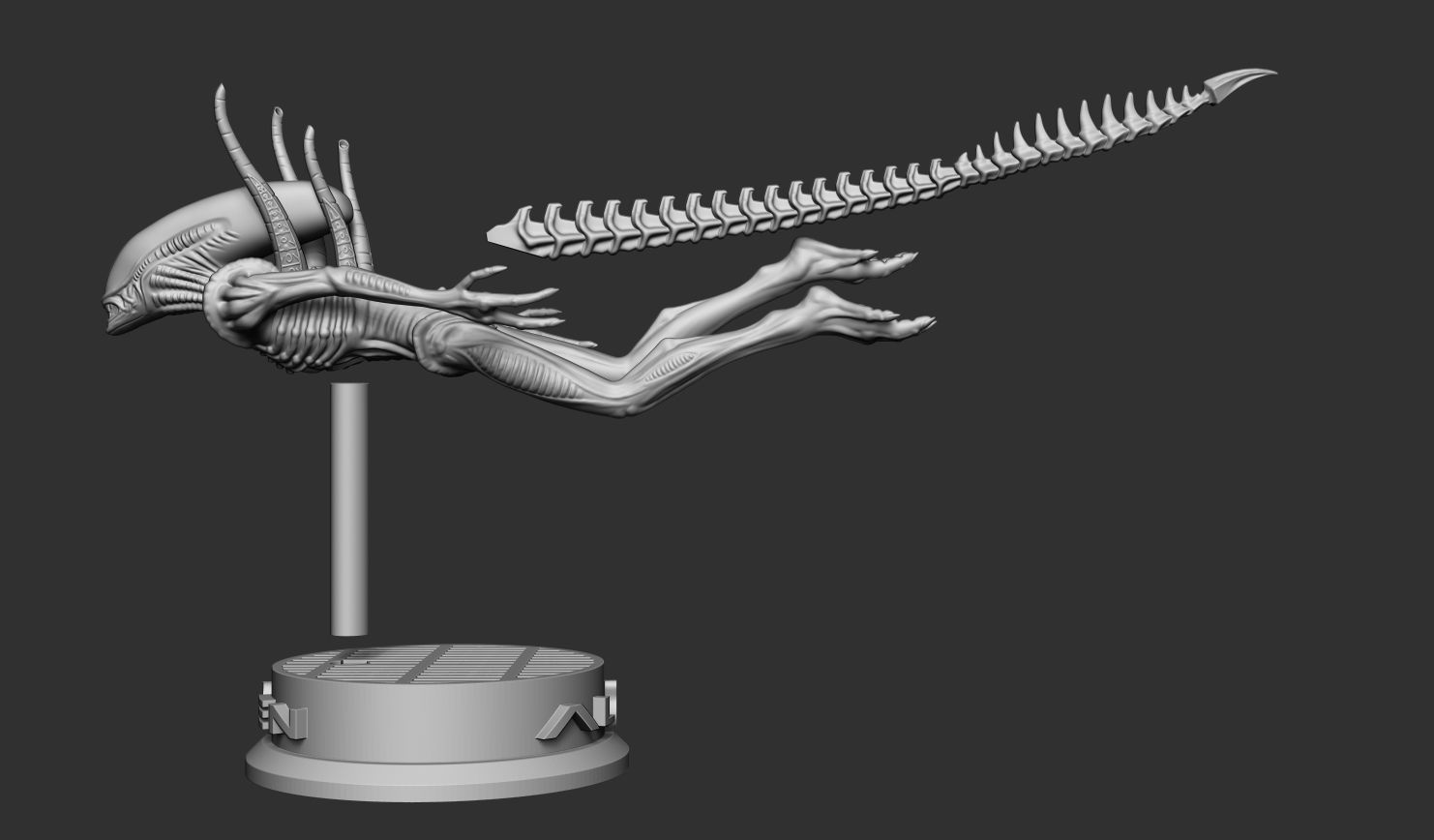 AD Alien Resurrection Swimming 3D print model 3D print model_8