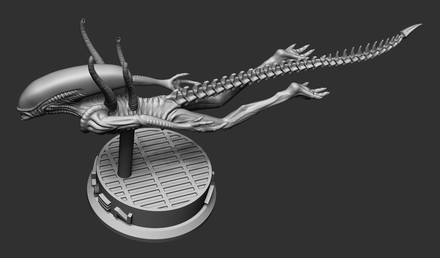 AD Alien Resurrection Swimming 3D print model 3D print model_3