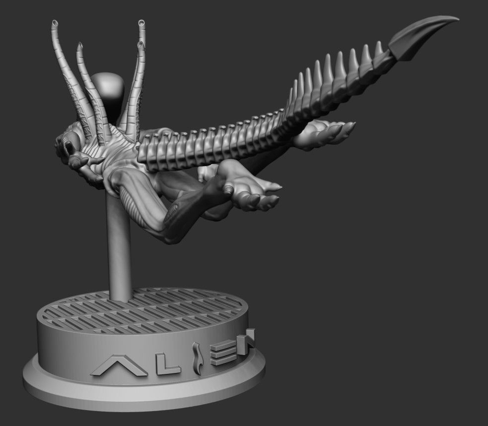 AD Alien Resurrection Swimming 3D print model 3D print model_7