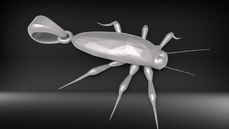 COCKROACH Pendant Necklace 3D print model_12