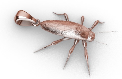 COCKROACH Pendant Necklace 3D print model_13