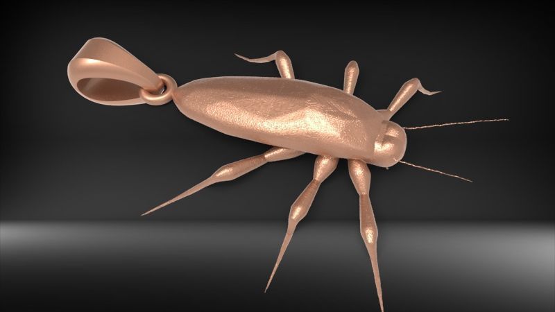COCKROACH Pendant Necklace 3D print model_7