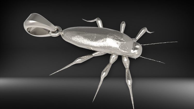 COCKROACH Pendant Necklace 3D print model_10