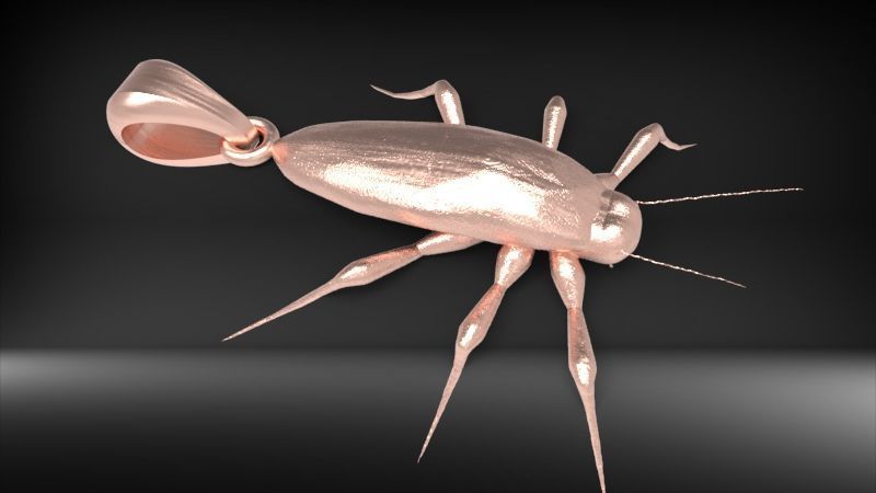 COCKROACH Pendant Necklace 3D print model_5
