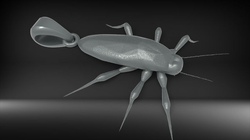 COCKROACH Pendant Necklace 3D print model_11