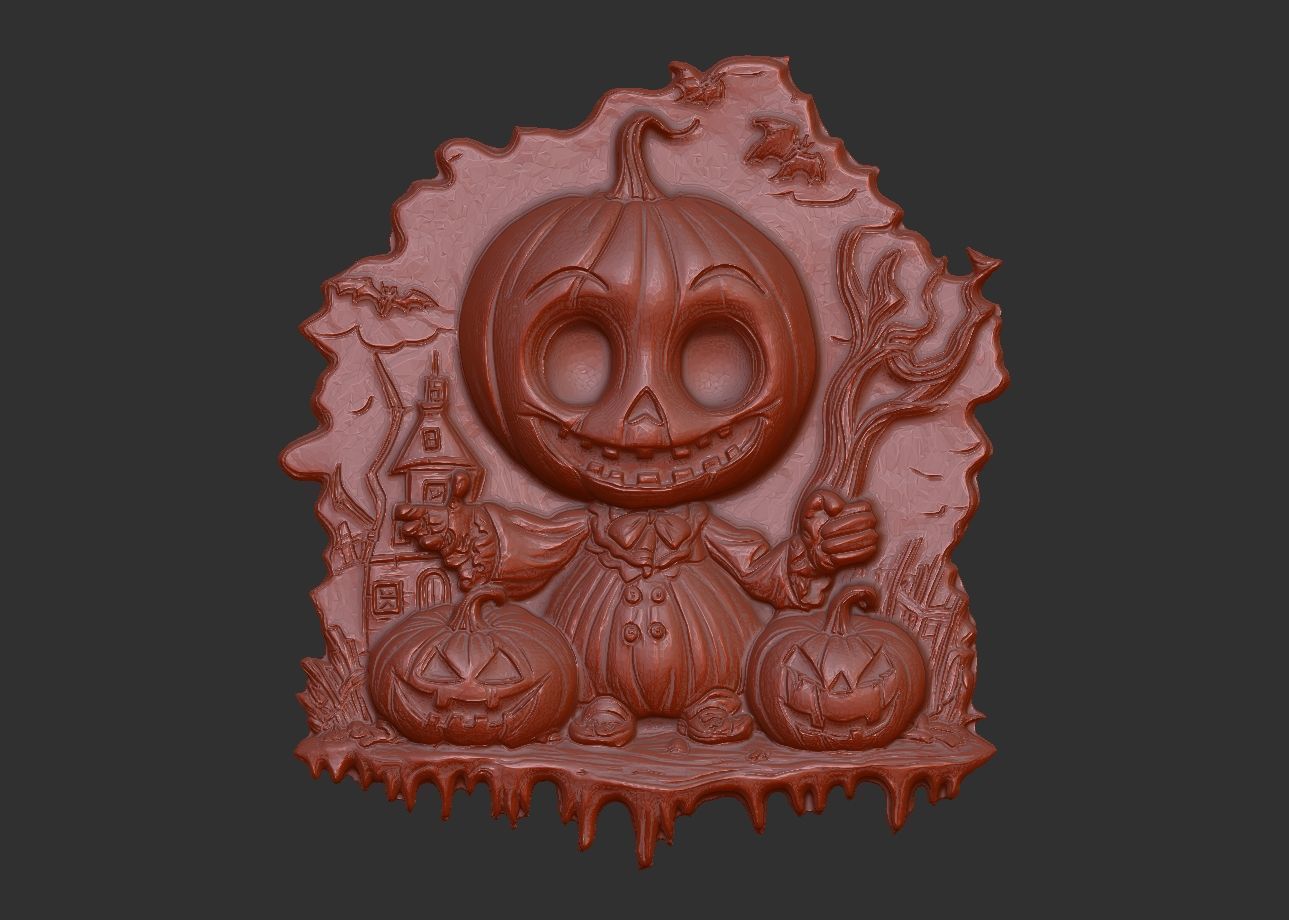 pumpkin decor 3D print model_7