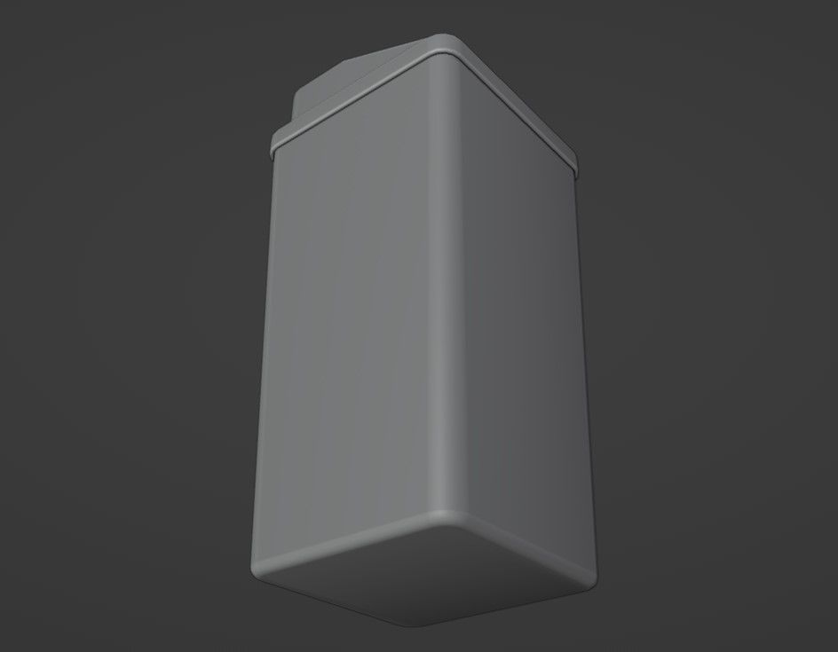 Trash Can Low-poly 3D model_12