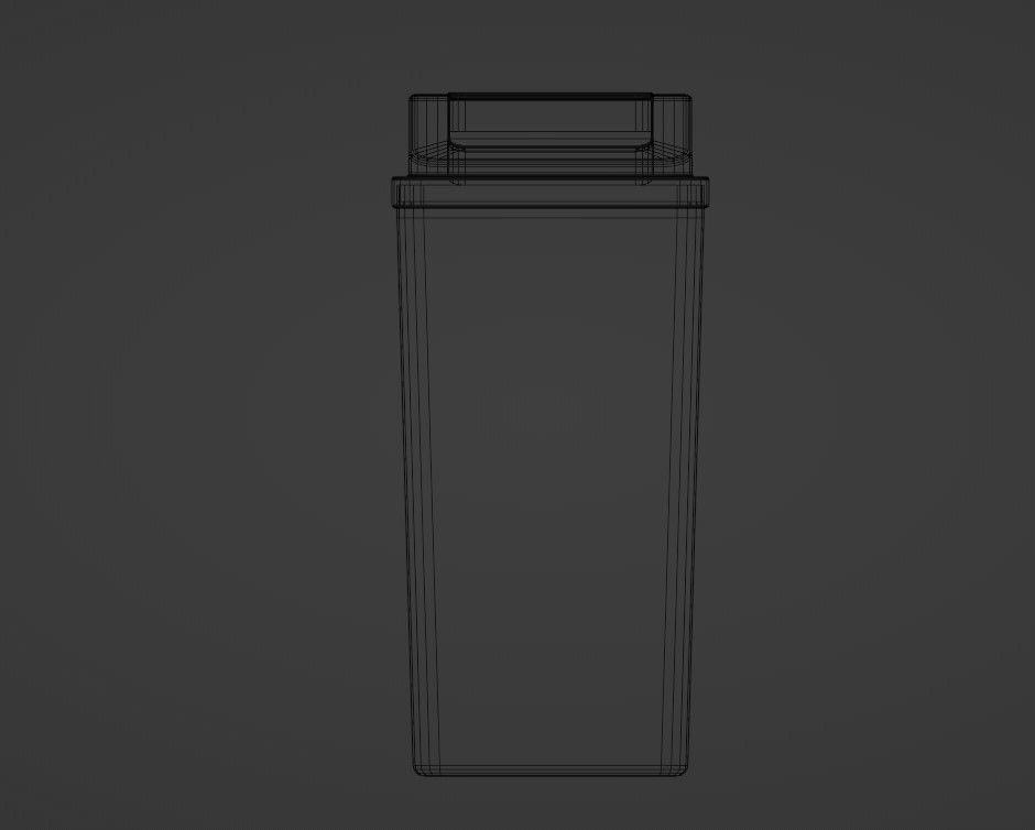 Trash Can Low-poly 3D model_13