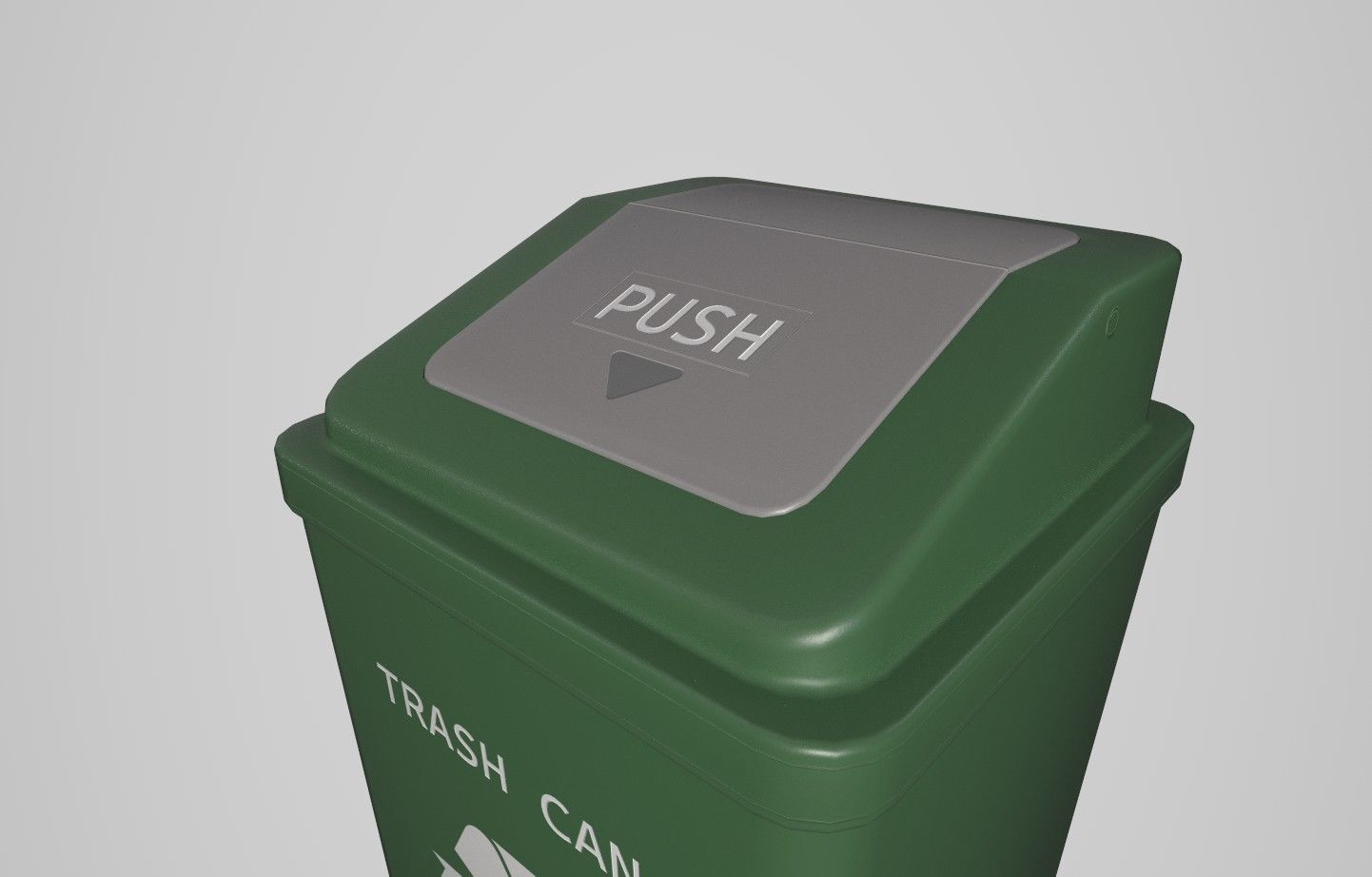 Trash Can Low-poly 3D model_6