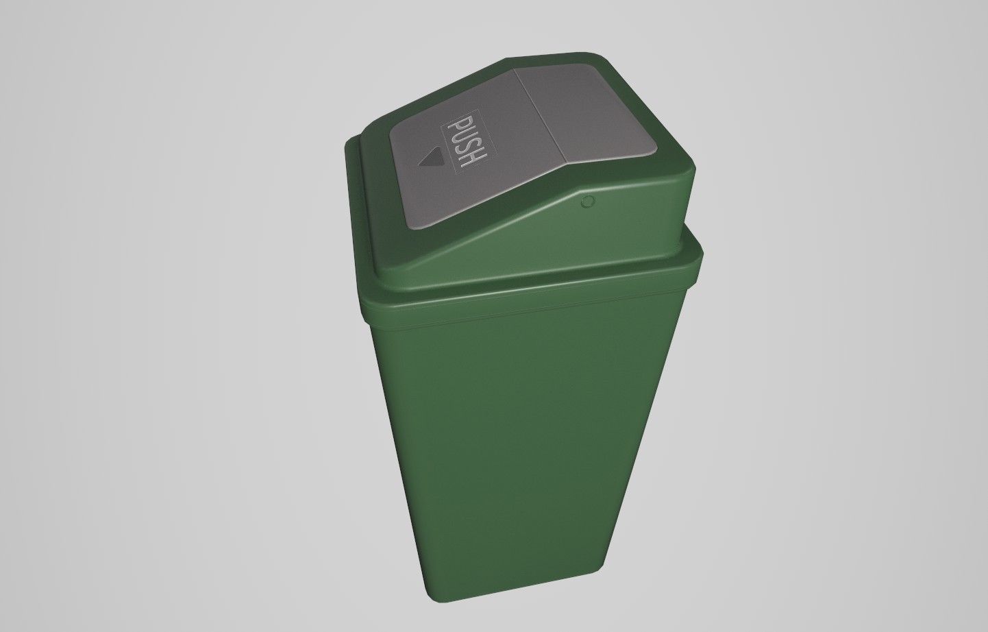 Trash Can Low-poly 3D model_2
