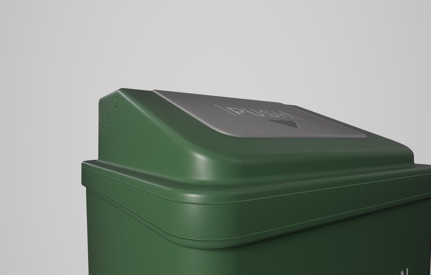 Trash Can Low-poly 3D model_7