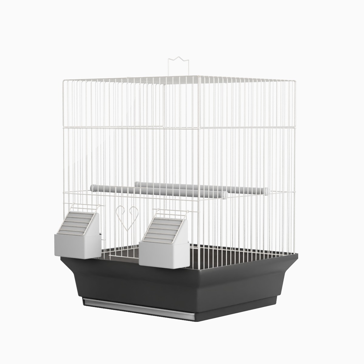 Birdcage Silver 3D model_2