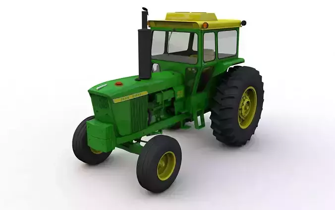 John Deere 4620 Tractor 1971 With Cabine 3D model