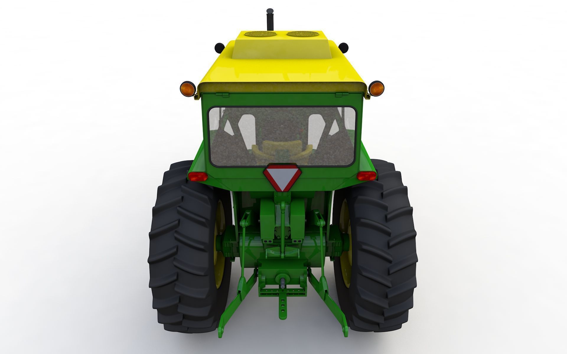 John Deere 4620 Tractor 1971 With Cabine 3D model_6