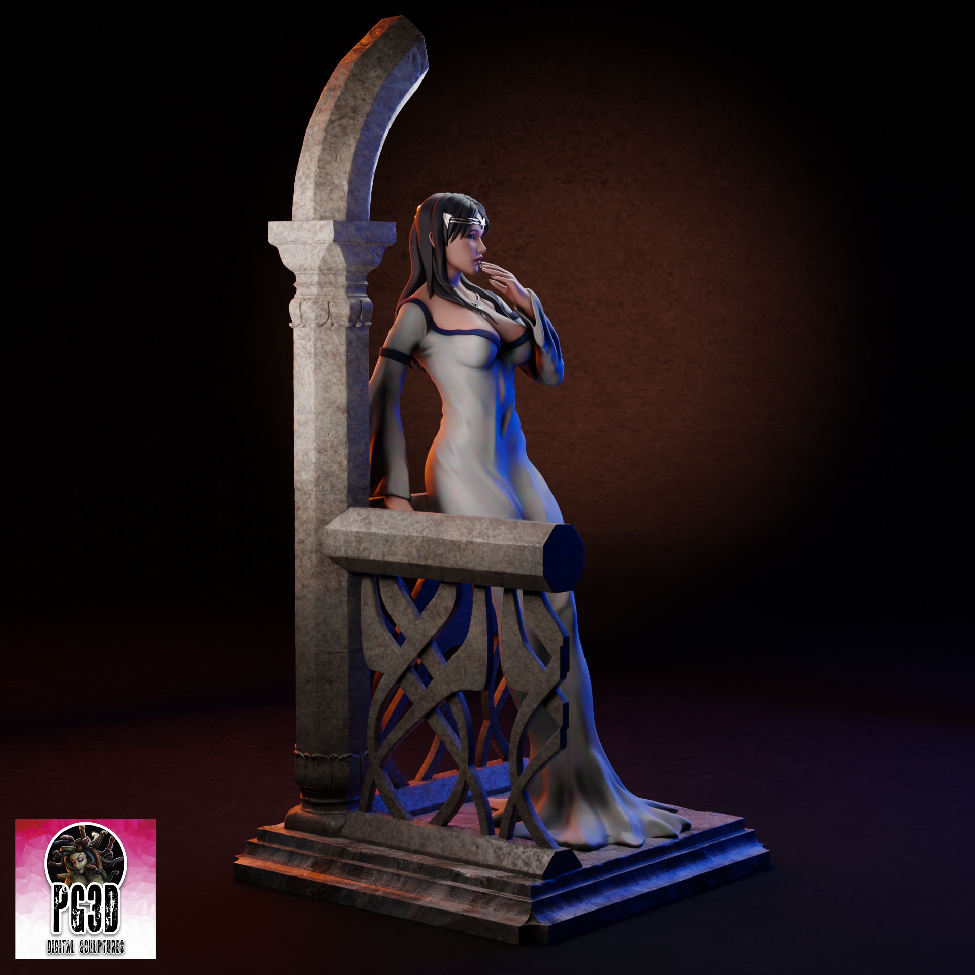 LOTR Arwen Balcony - 1TO10 STL FILE 3D PRINT MODEL 3D print model_2