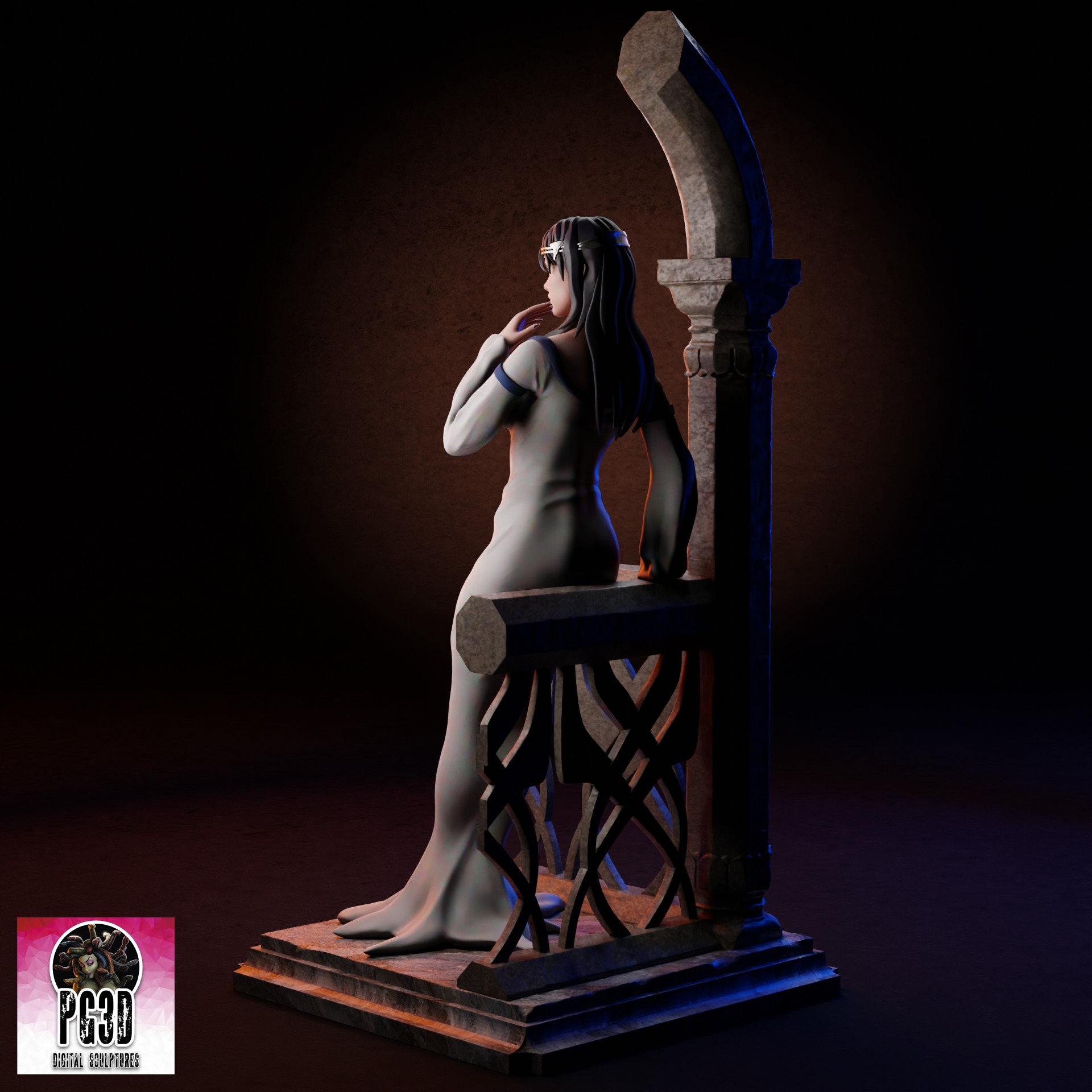 LOTR Arwen Balcony - 1TO10 STL FILE 3D PRINT MODEL 3D print model_3