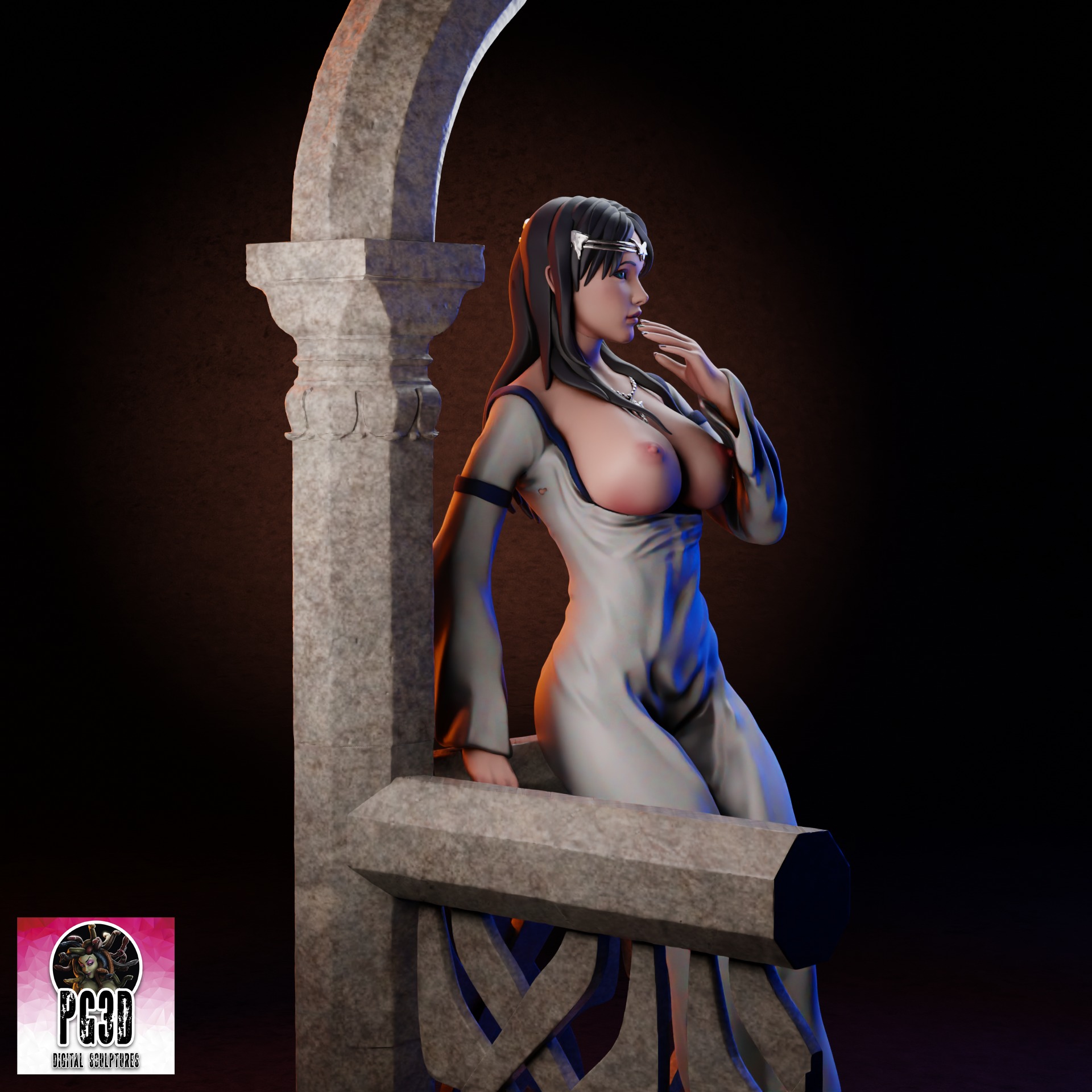 LOTR Arwen Balcony - 1TO10 STL FILE 3D PRINT MODEL 3D print model_8