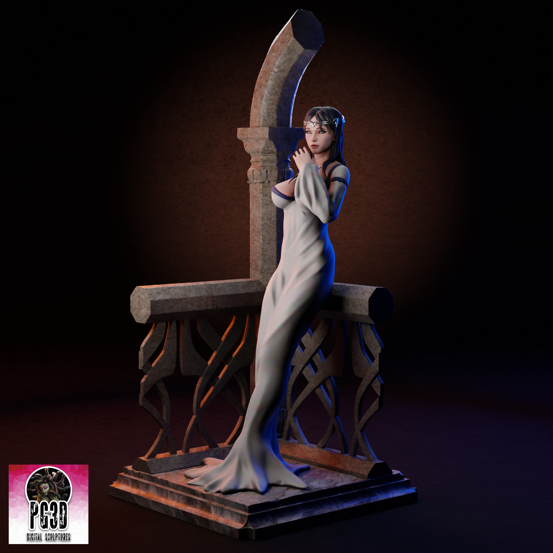 LOTR Arwen Balcony - 1TO10 STL FILE 3D PRINT MODEL 3D print model_1