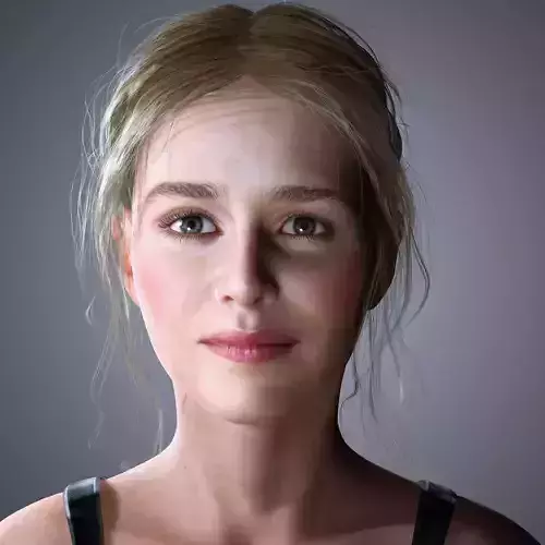 Emilia Clarke Character 3D Model Low Poly Low-poly 3D model