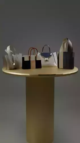 bag collecion Low-poly 3D model
