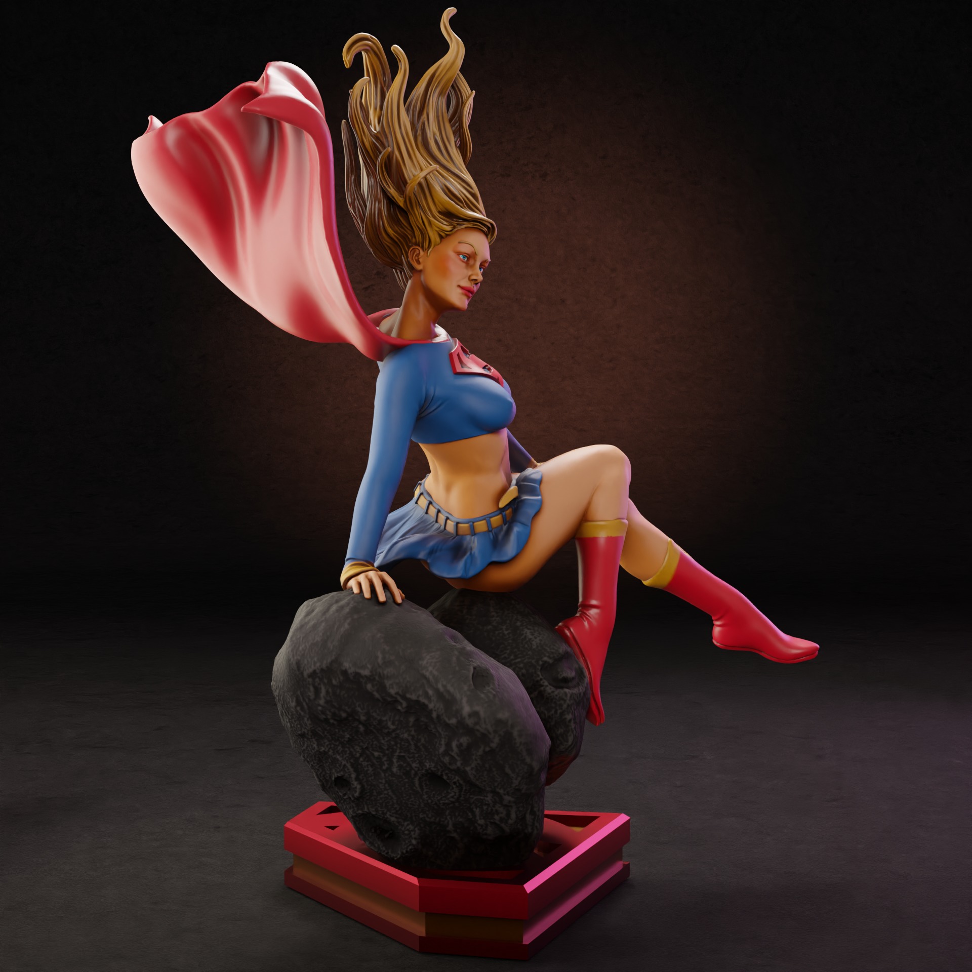 Supergirl - 1TO10 STL FILE 3D PRINT MODEL 3D print model_2