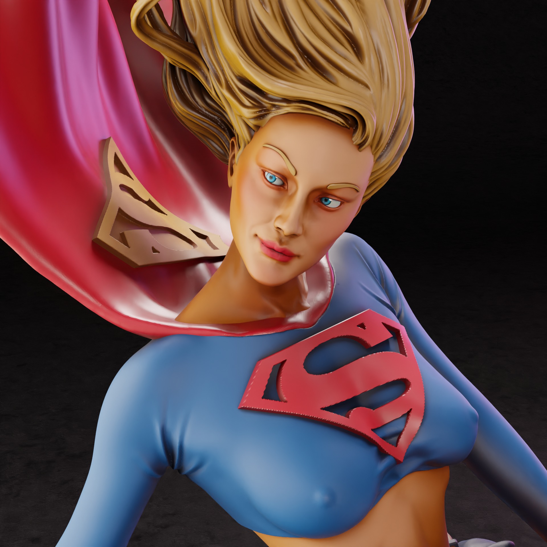 Supergirl - 1TO10 STL FILE 3D PRINT MODEL 3D print model_6