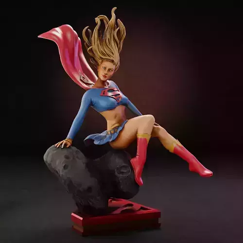 Supergirl - 1TO10 STL FILE 3D PRINT MODEL 3D print model Supergirl - 1TO10 STL FILE 3D PRINT MODEL 3D print model