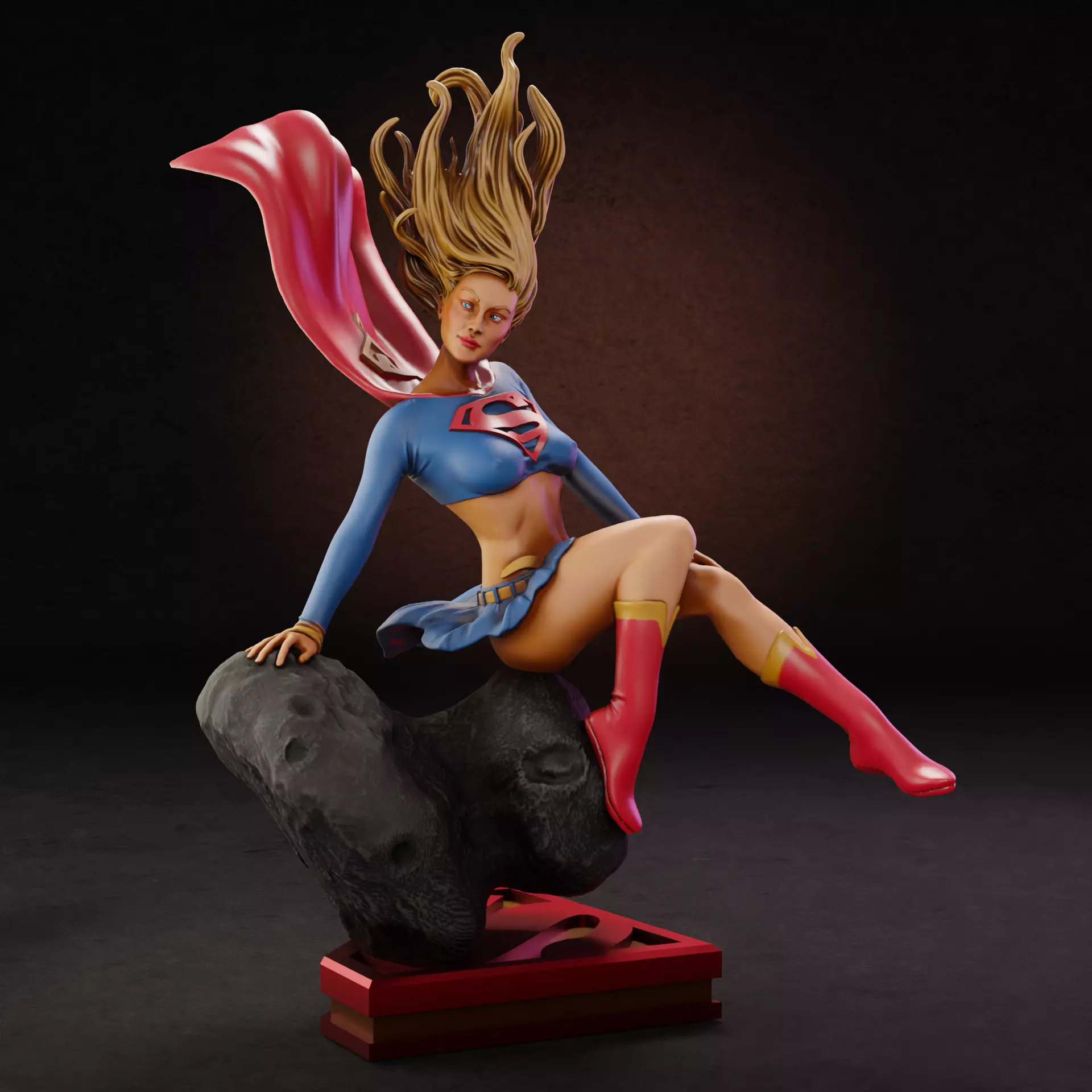 Supergirl - 1TO10 STL FILE 3D PRINT MODEL 3D print model_0