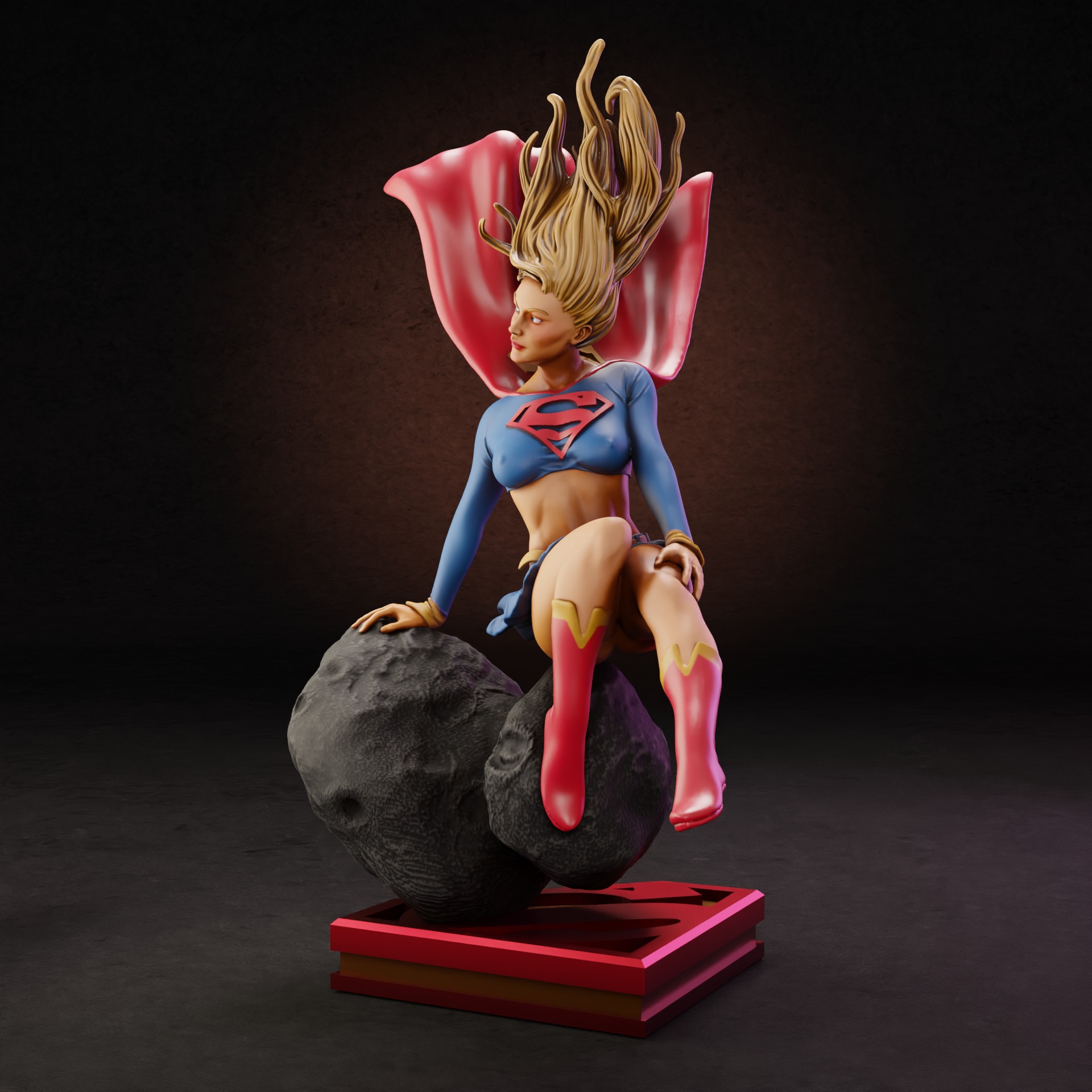 Supergirl - 1TO10 STL FILE 3D PRINT MODEL 3D print model_1