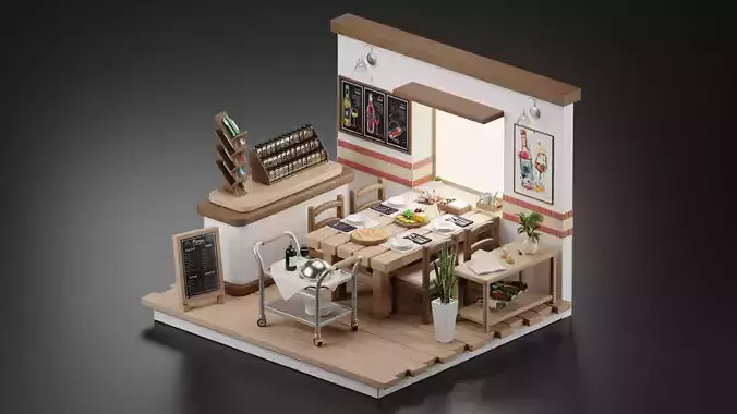 Restaurant isometric