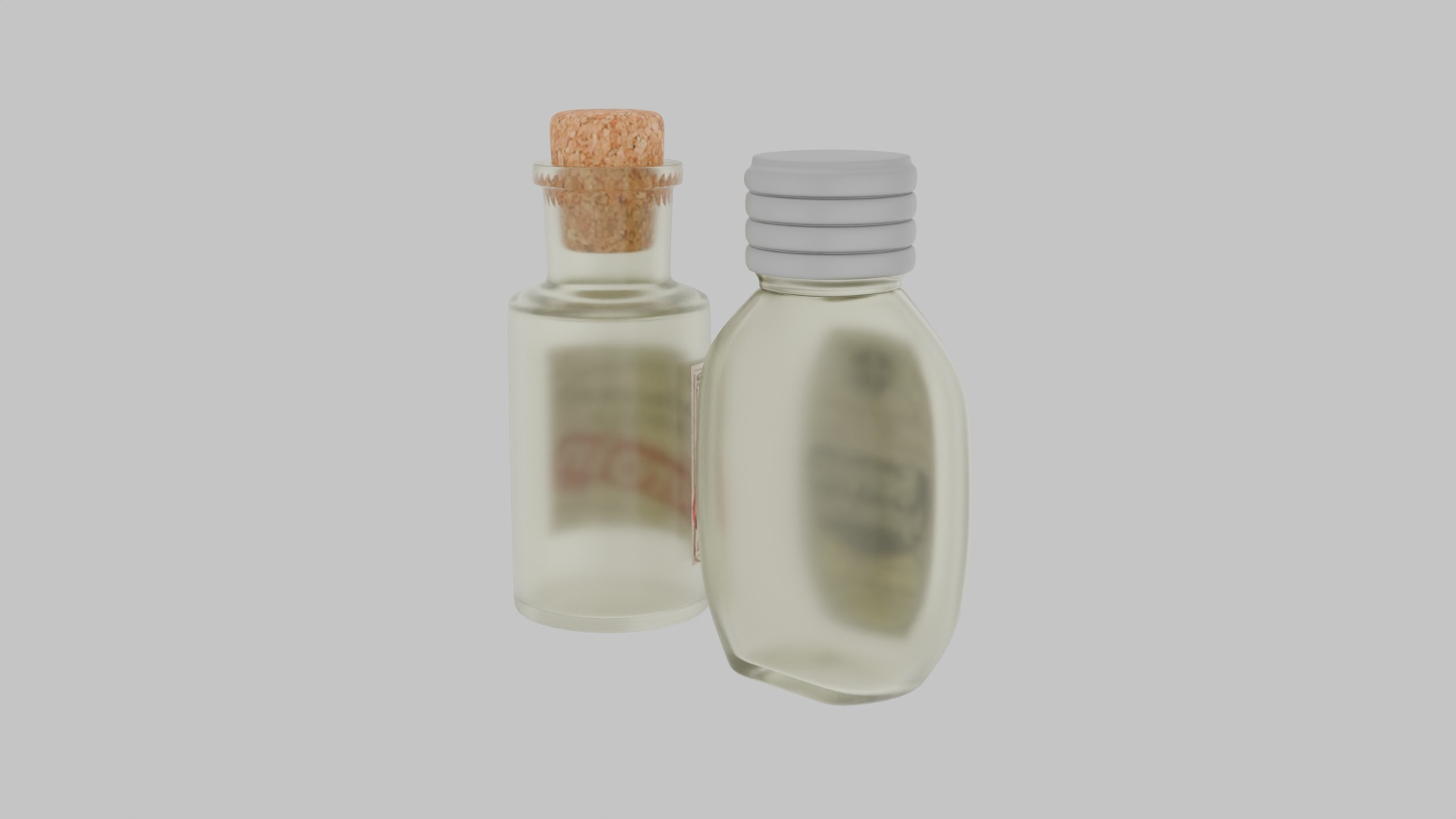 19th Century Bayer Heroin Bottles medicine drug Low-poly 3D model_4