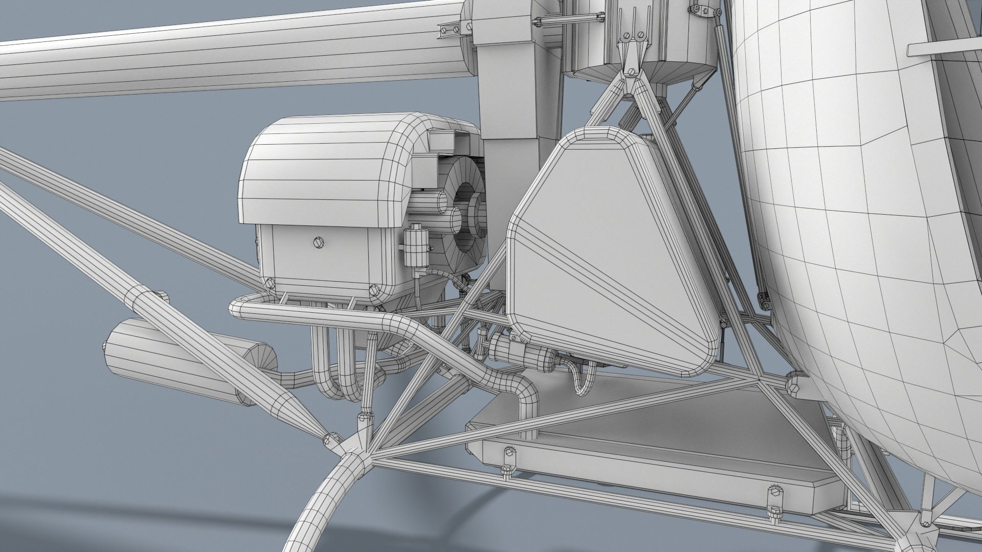Helicopter AK1-3 Sanka Low-poly 3D model_16