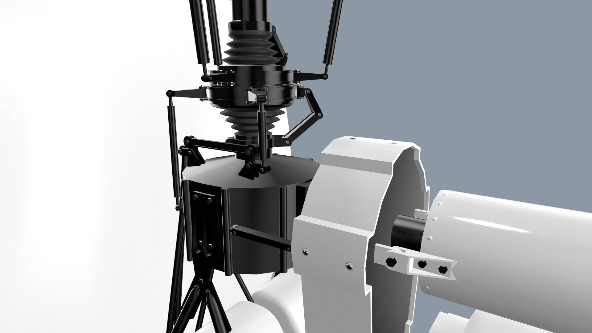 Helicopter AK1-3 Sanka Low-poly 3D model_8