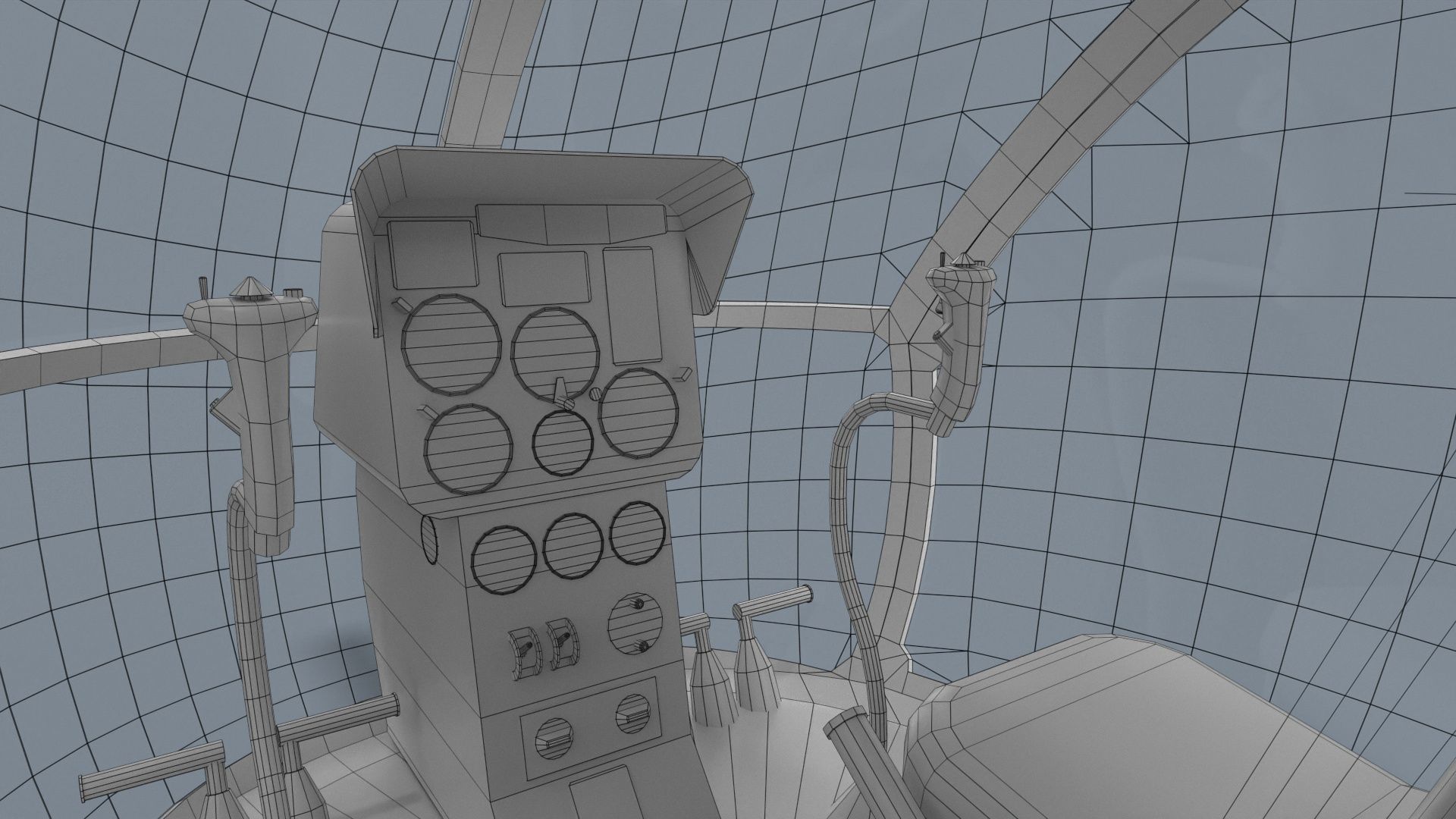 Helicopter AK1-3 Sanka Low-poly 3D model_17