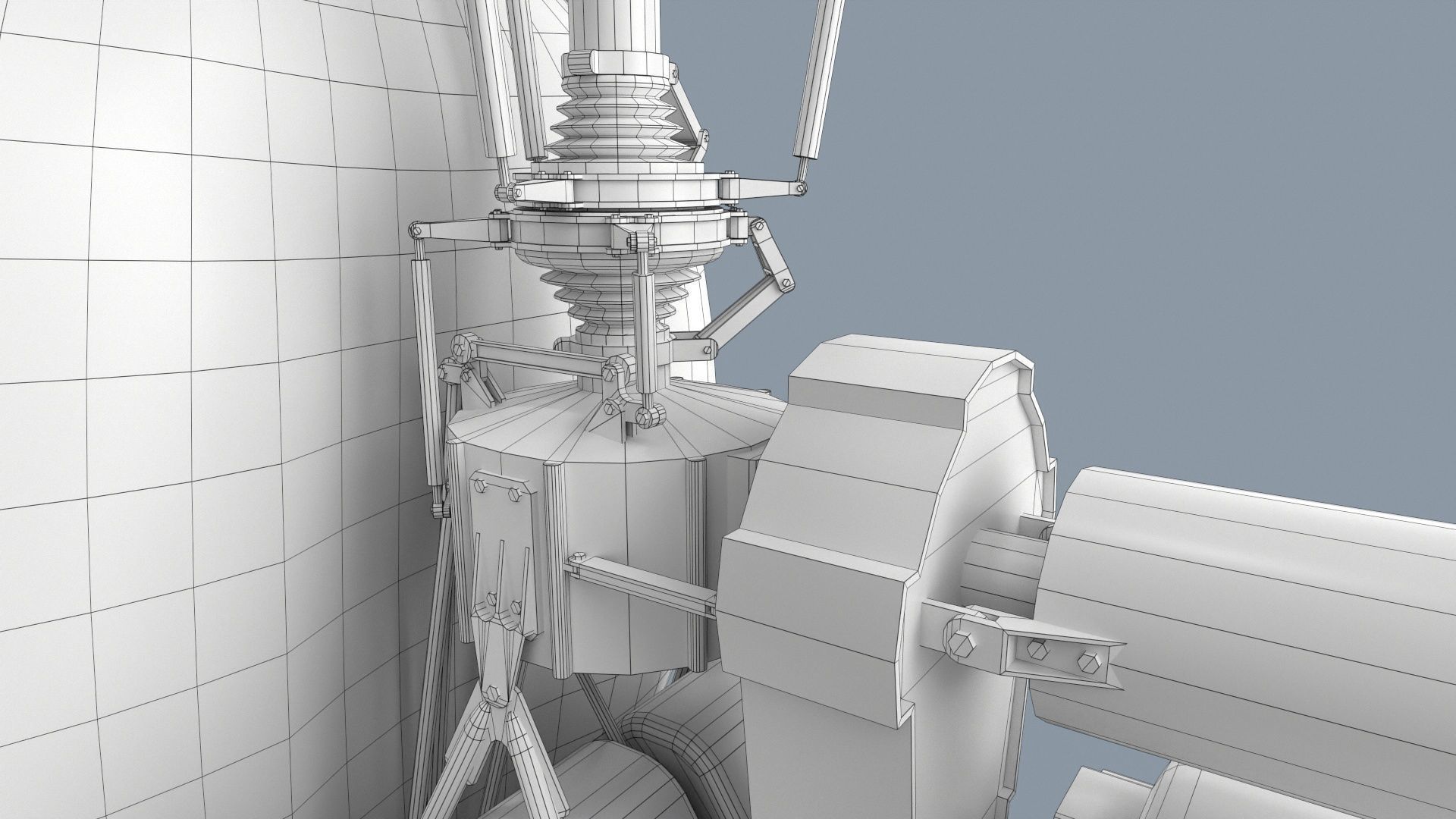 Helicopter AK1-3 Sanka Low-poly 3D model_18